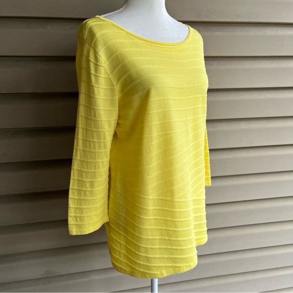 •Dana Buchman• Lightweight Textured Tunic Length Sweater - Size Large - Picture 4 of 6